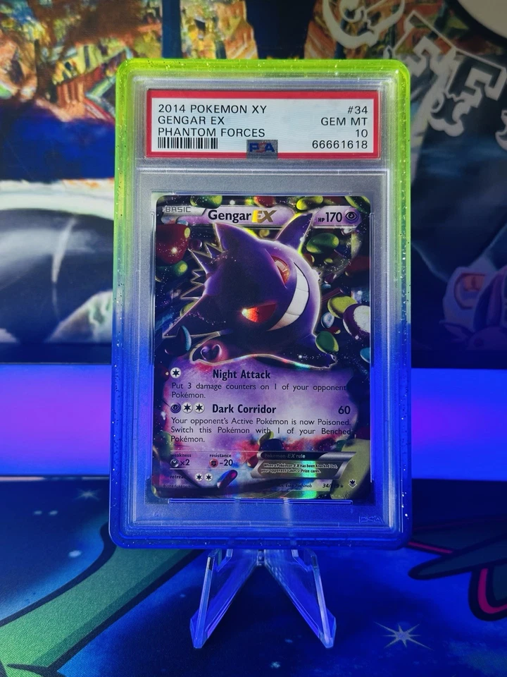 Gengar EX 34/119 PSA 💎10 Phantom Forces Pokemon Card+Limited Guard Included 🔥 - Image 2 of 4