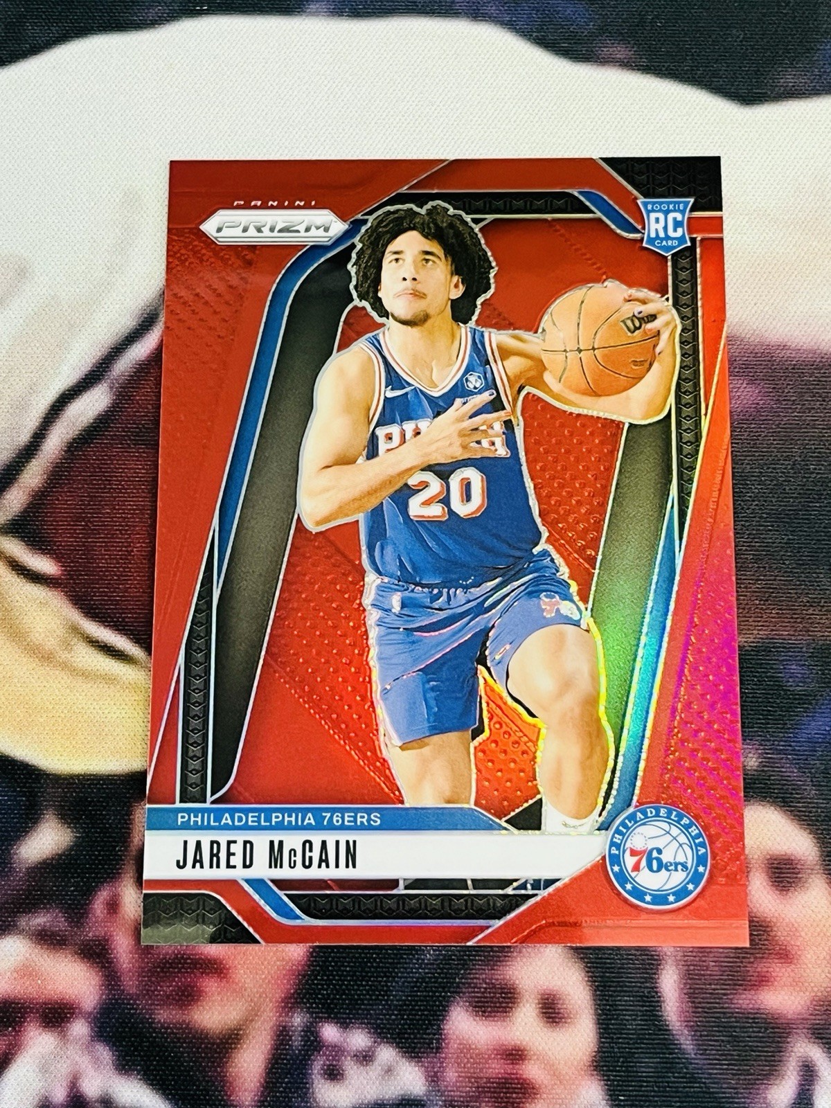 2024-25 Panini Prizm Jared Mccain /299 Red Rookie RC #222