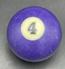 Vintage 2 1/4" Billiard Ball Pool Ball Replacement Ball Solid 4 Purple