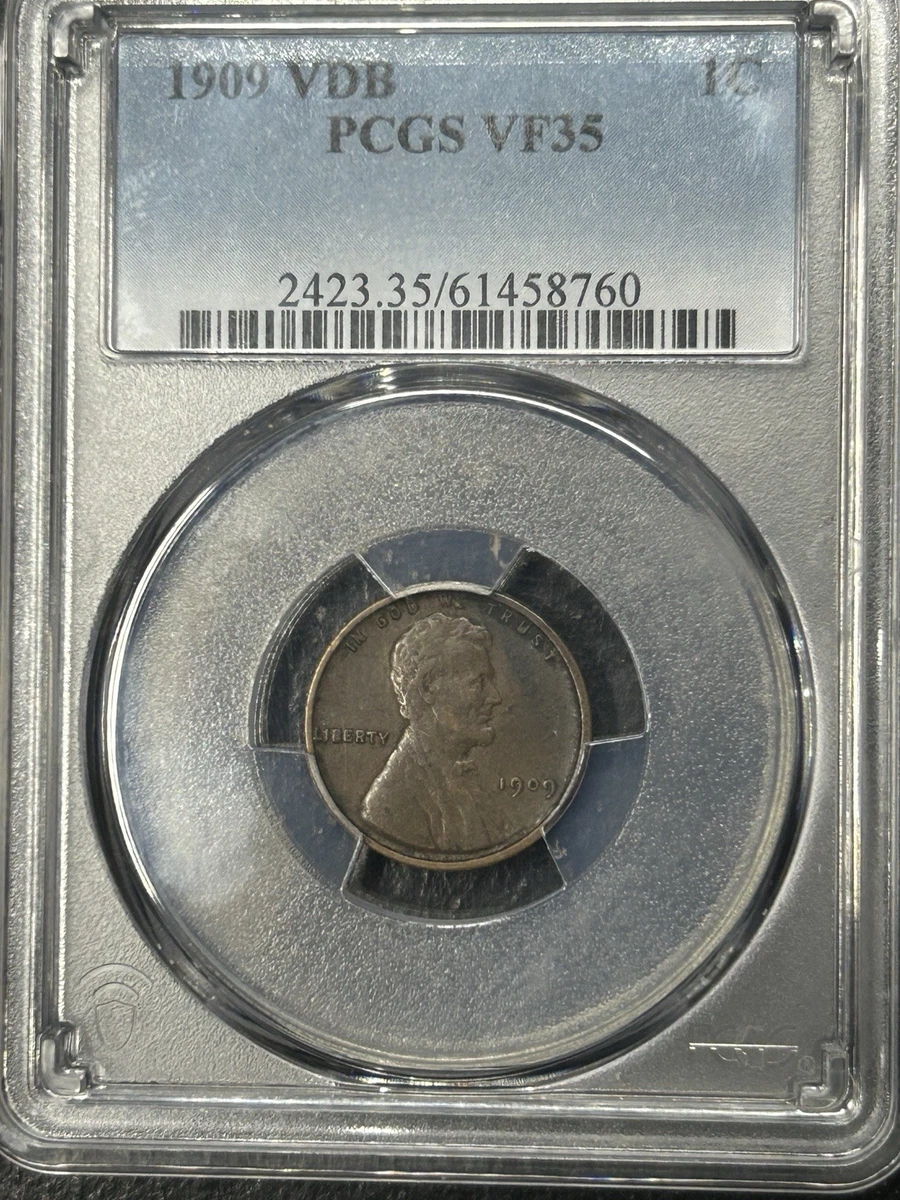 Business VF 35 Graded 1909 Year Lincoln Wheat US Small Cents (1909
