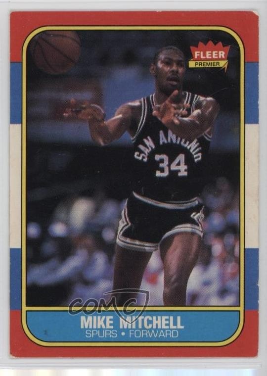 1986-87 Fleer Mike Mitchell #74 0hq5