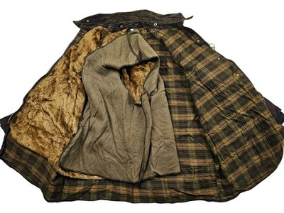 HOT VTG Men BARBOUR A190 BEAUFORT PARKA A297 PILE LINER BROWN