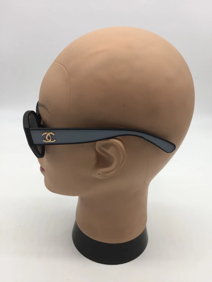 Chanel Women's Matte Black Frame Designer Sunglasses 55-16-143 Grey Lens - Image 4 of 4