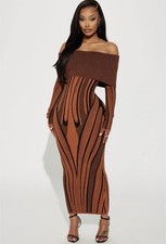 FASHION NOVA- Alyssa Sweater Maxi Dress SIZE M