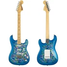 Fender Made in Japan Limited Stratocaster Blue Flower Electric Guitar w/Case