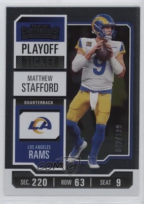 2023 Panini Contenders Playoff Ticket 42/199 Matthew Stafford #62 14jm