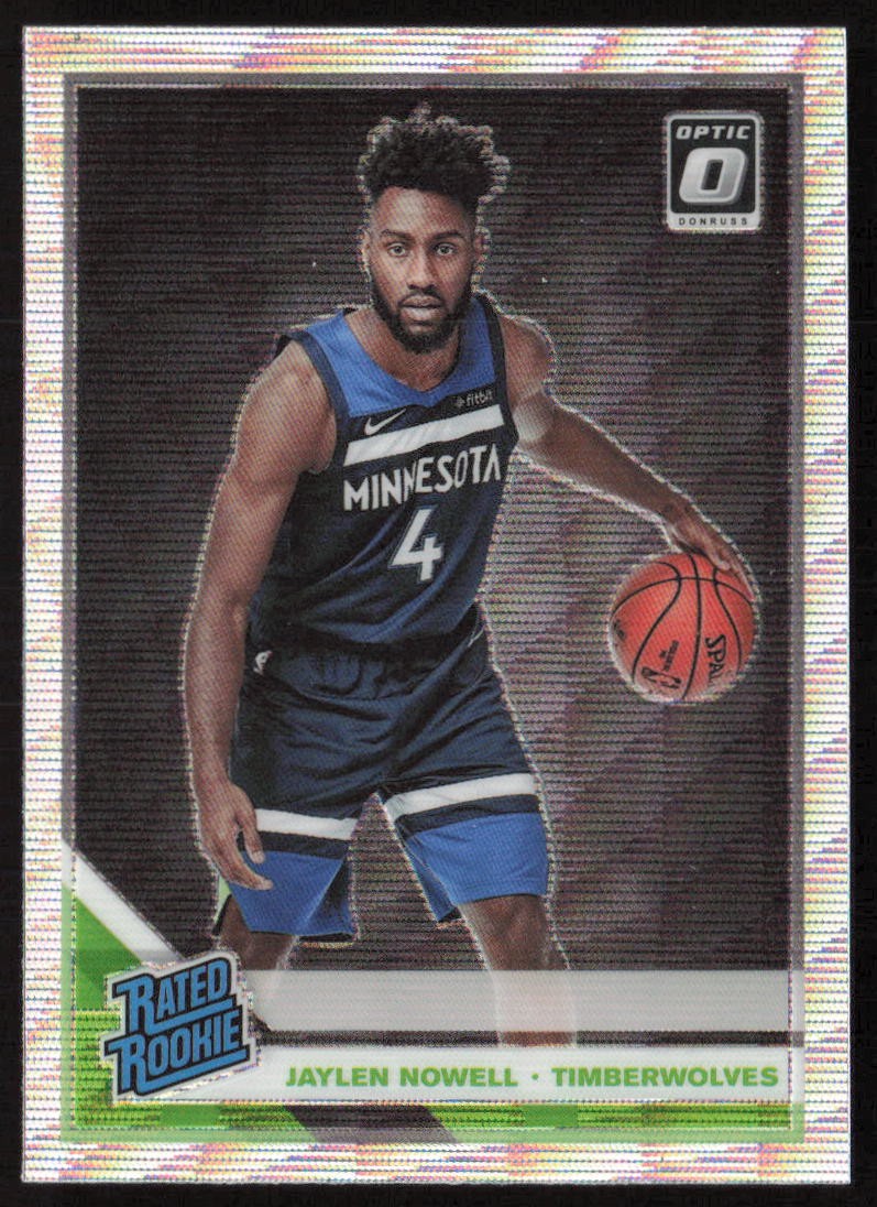 Jaylen Nowell Rookie 2019-20 Donruss Optic Silver Wave #155 Timberwolves