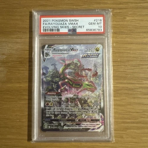 PSA 10 Pokémon TCG Rayquaza VMAX Evolving Skies 218/203