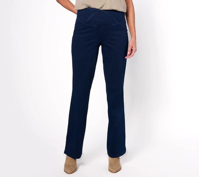 Women w/Control Elit Prime Strtch Denim Flare Pants-Ink Indigo-Tall 12 A615329
