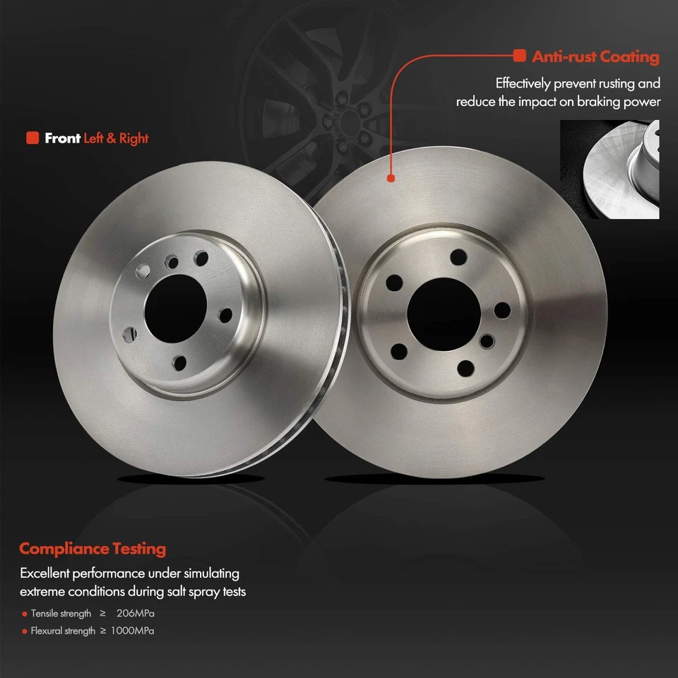 6x rotor de freio a disco dianteiro e pastilhas de freio para BMW 528i 2013 550i 11-16 650i - Imagem 4 de 4