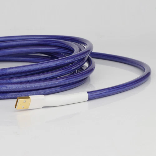 8mm 6N OCC Copper USB A to B Cable Silver Plated PE Cord for Phone Amplifter/CD - Picture 3 of 14