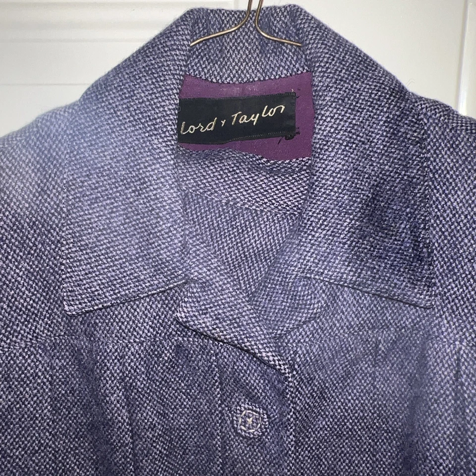 Traje de lana Lord & Taylor 1950 de colección Towncliffe (blazer y falda) para mujer talla ciruela 8 Foto 3 de 4