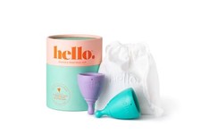 Kubki menstruacyjne Hello Cup Podwójne pudełko, bez BPA, wielokrotnego użytku, hipoalergiczne,