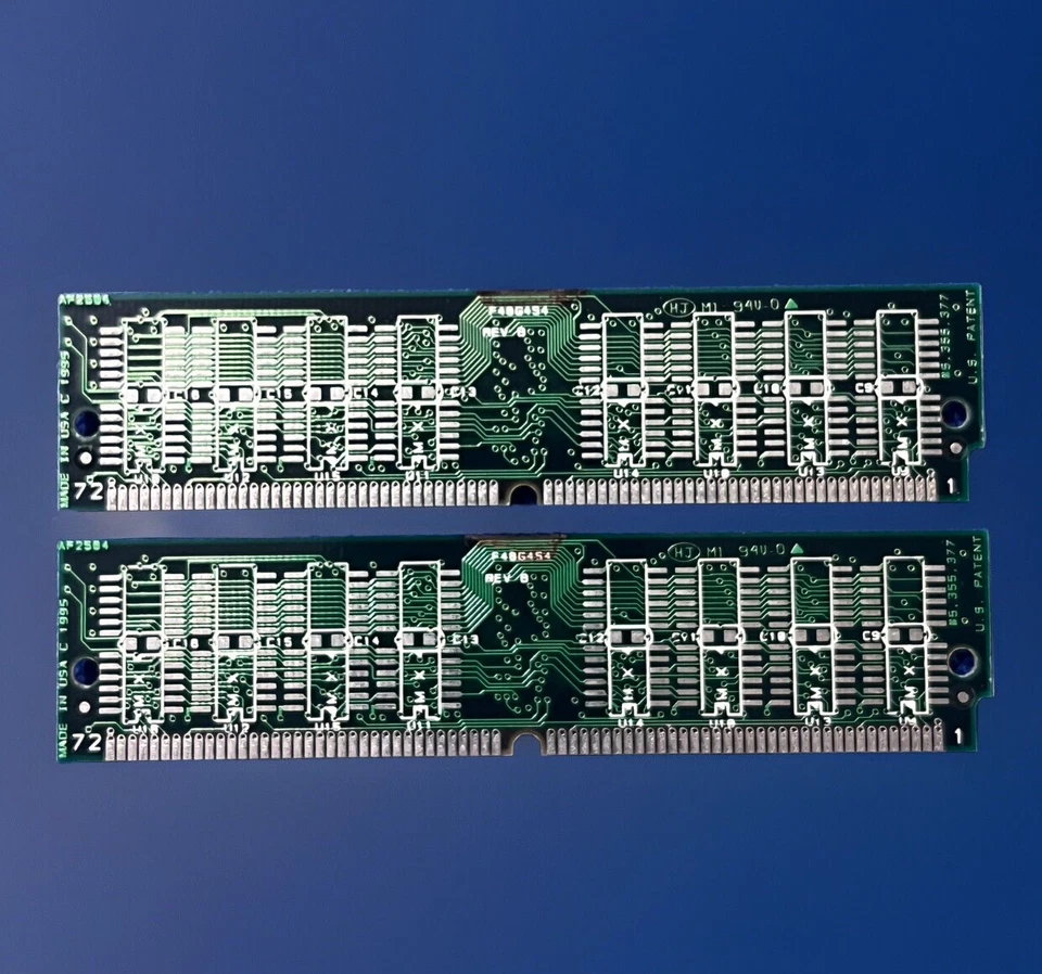 2x 16 MB Texas Instruments TMS417409DJ RAM Memory 32 MB Total 60ns 72-Pin - Image 3 of 3