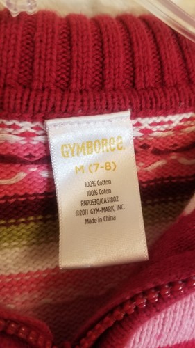 GYMBOREE Vintage Zip-Up Sweater Size Medium (7-8) - Picture 5 of 14