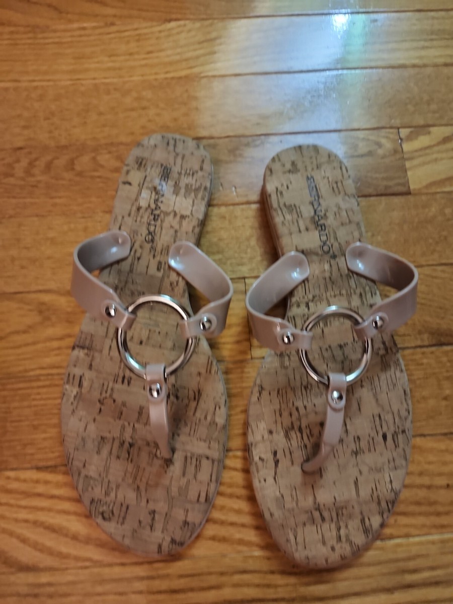 WOMEN'S Bernardo Matrix Jelly and Cork Taupe Thong Flip Flop