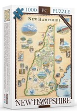 New Hampshire 1000 Piece Jigsaw Puzzle Xplorer Maps New