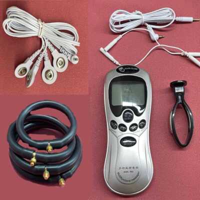 Männer E-Stim Leitfähiger Silikonschlauch Therapie Ring Enhancer Plug Host Pulse