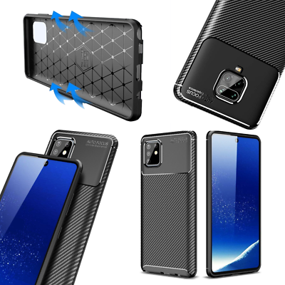 Huawei Y5P Carbon Case Cover TPU Schutzhülle Panzerfolie