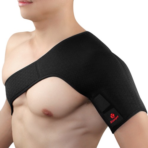 Kuangmi Single Shoulder Support Back Brace Strap Injury Arthritis Pain Belt Pad - Picture 2 of 6