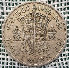1947 George VI Half Crown Coin