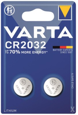 50 x Varta 2 lithium/button cells 3V CR2032 button battery blister packaging