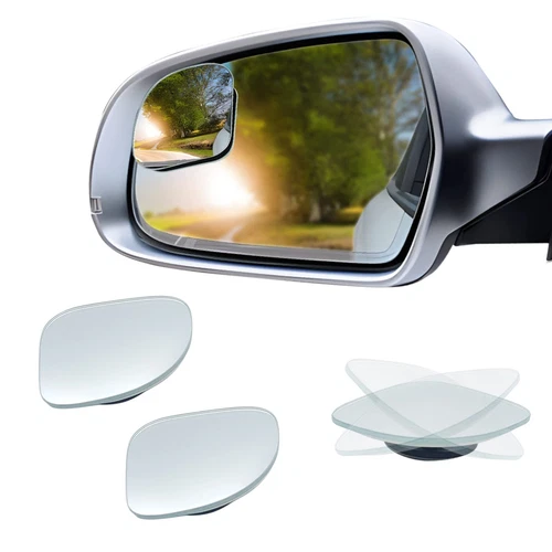 2 Pack Car Blind Spot Mirror Fan Shaped Rotatable Wide Angle Rearview Mirror