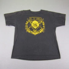 Kyng Shirt Mens Extra Large Black Yellow Pig Heavy Metal Rock Band Concert Tee ^