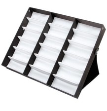 18 Slot Sunglasses Glasses Eyeglass Organizer Eyewear Display Case Storage Box
