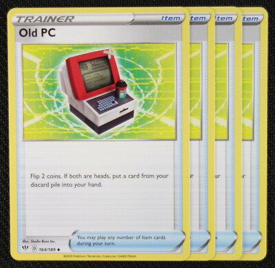 Pokemon Cards 4x Old PC 164/189 Playset Darkness Ablaze NM/M
