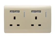 Trendi Switch Decorative Light Switches & Sockets Gold & Polished Chrome Inserts