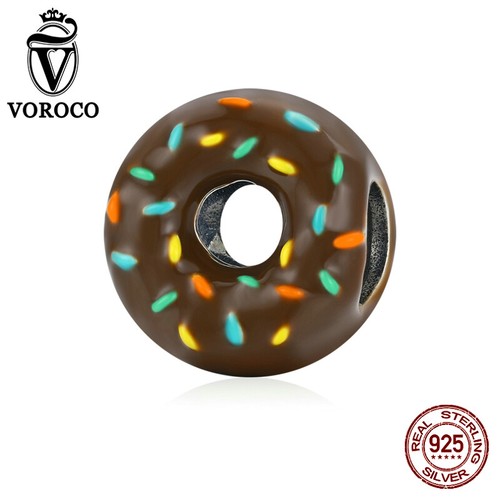 Ciondolo Ciondolo Moda Argento Sterling 925 Zirconia Perline Fai da Te Bracciale Ciondolo Voroco - Foto 118 di 205