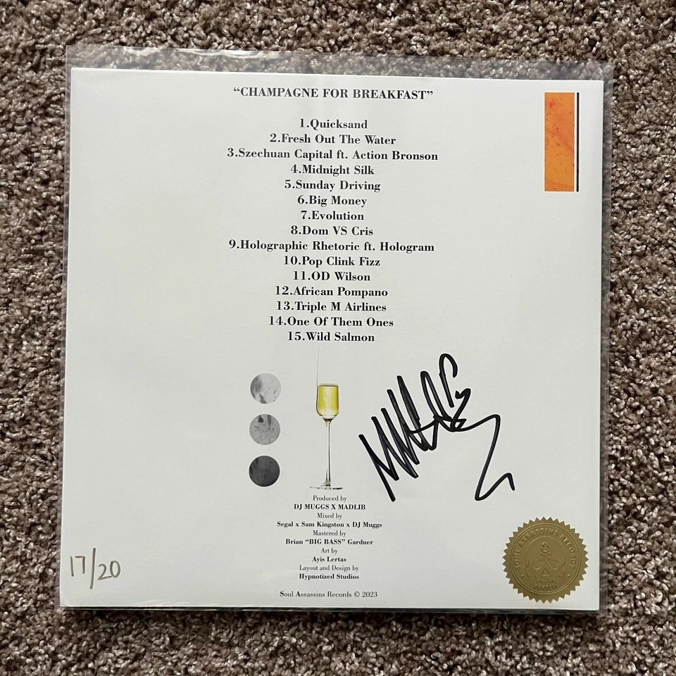 DJ Muggs, Madlib, & Meyhem "Champagne For Breakfast" Lenticular *SIGNED* #17/20 - Image 2 of 3
