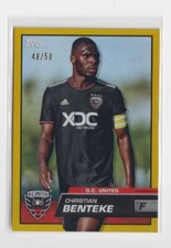 2023 Topps MLS GOLD Foil Parallel Christian Benteke 49/50 D.C. United United