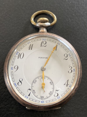 Antiguo 800er Plata Reloj de Bolsillo Favor