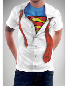 Superman Youth Shirt And Tie Costume Shirt White