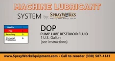 DOP Pump Lube Reservoir Fluid Machine Lubricant