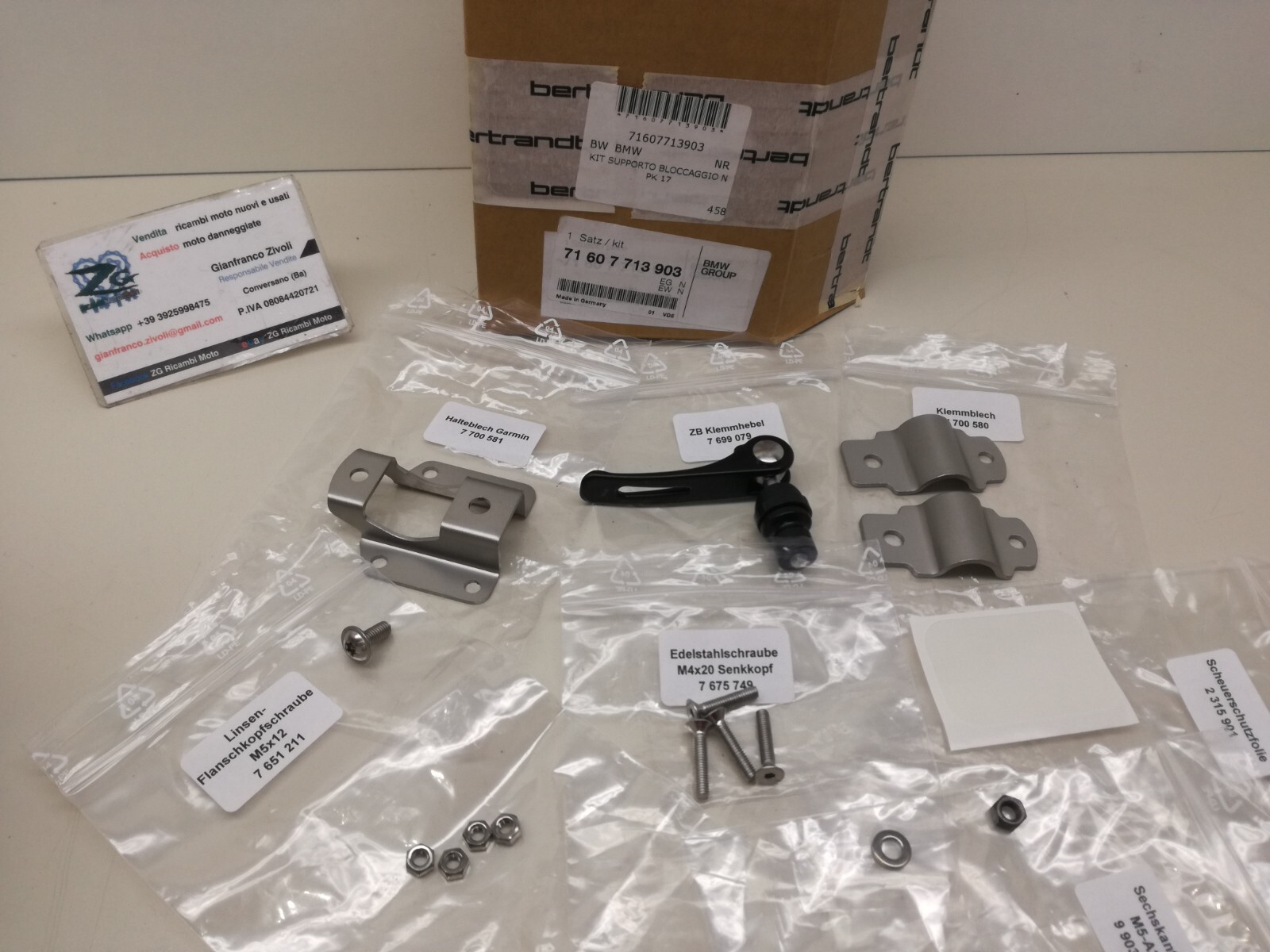 71607713903 Originale Nuovo BMW R1200GS F800GS kit supporto  