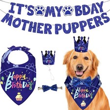 Dog Birthday Hat Dog Birthday Party Supplies Cute Dog Birthday Banner Gift Decor