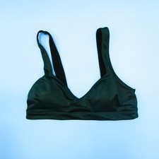 Victorias Secret Green Large Wide Strap Padded Push Up Bikini Top Swimsuit New