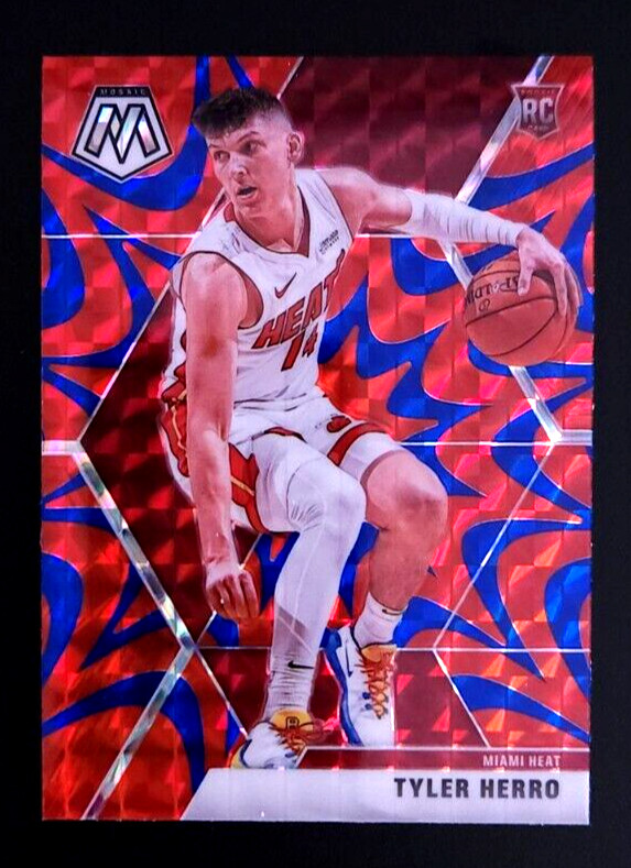 2019-20 Panini Mosaic - Rookies Reactive Blue Prizm #223 Tyler Herro (RC)