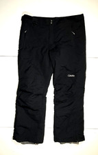 CABELA'S Black Nylon Warm PRIMALOFT-INSULATED SNOW PANTS Ski Hike Gear Men's L