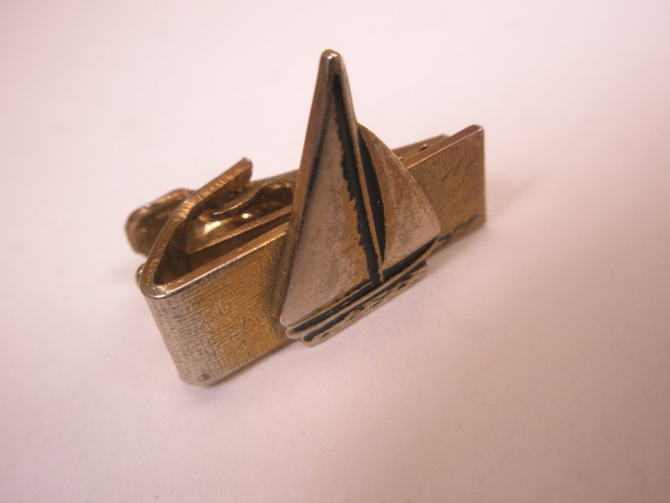 Sailboat Vintage TINY SMALL Tie Bar Clip sloop cutter ketch yawl eBay