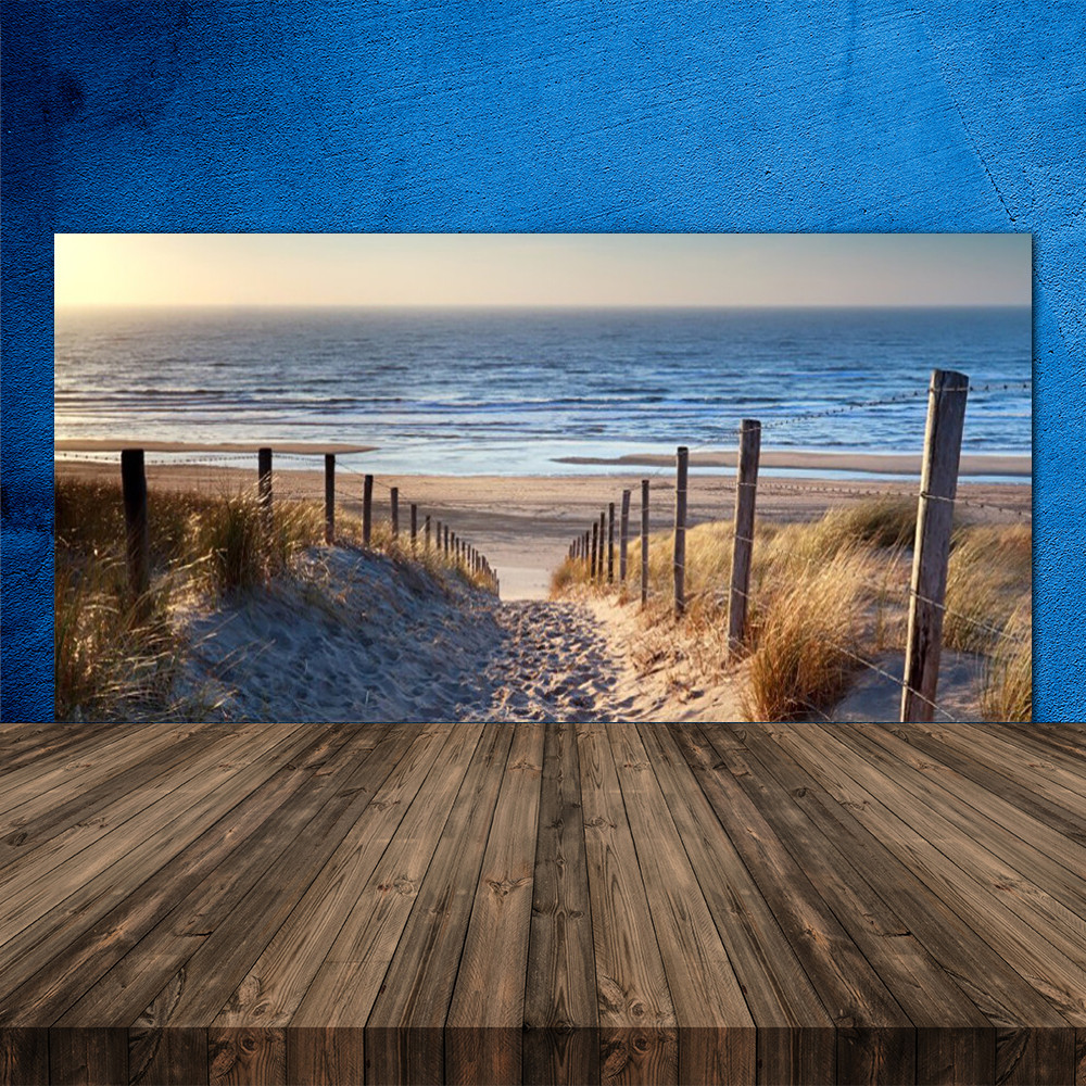 Crédence en verre paysage de plage pour illuminer votre cuisine moderne