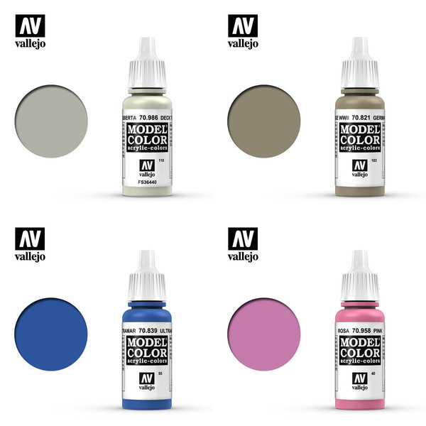 Pinturas Color Modelo Vallejo - (Individuales Todos los Colores) Botellas 17/18ml Acrílico