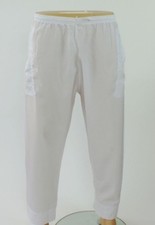 MENS WHITE TROUSERS PANTS THOBE ISLAM PYJAMAS PJS LARGE COMFY DISHDASHA ARAB NEW