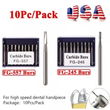 Dental FG-245/557 Tungsten Carbide Burs Friction Grip High Speed Drill MX