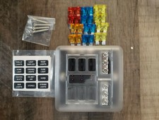 6-Way Auto Blade Fuse Holder Box Block with LED Indicator for 12V 24V Car Marine