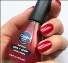 Cutex Care + Color Nail Polish Fiery Temper 200 - Burgundy Red Shimmer .46oz New