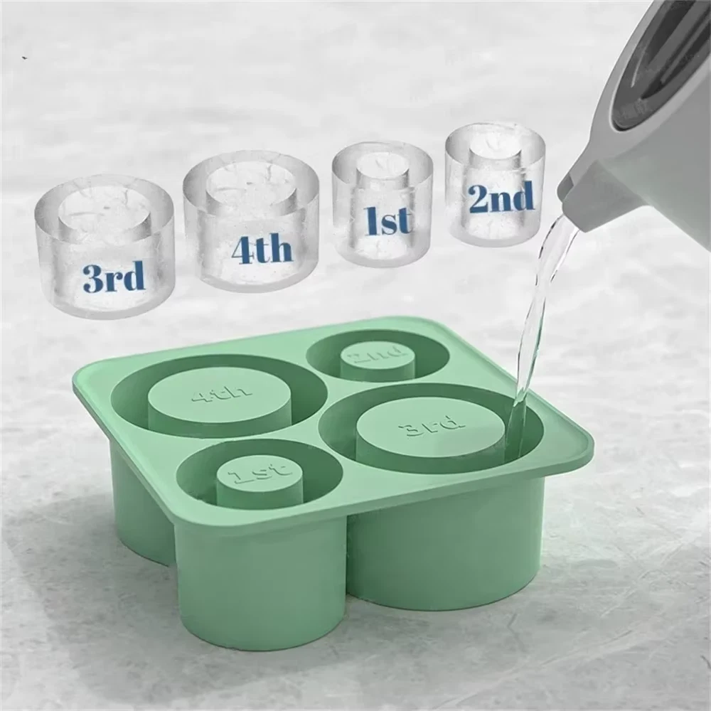 Tumbler Reusable Silicone Ice Mold For Ice Drink 4 Pcs